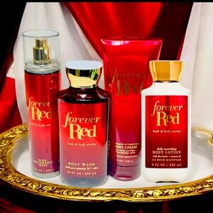 BATH AND BODY WORKS FOREVER RED BODY CARE SET
